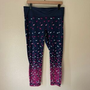 Vineyard Vines Navy and Pink Patterned Leggings